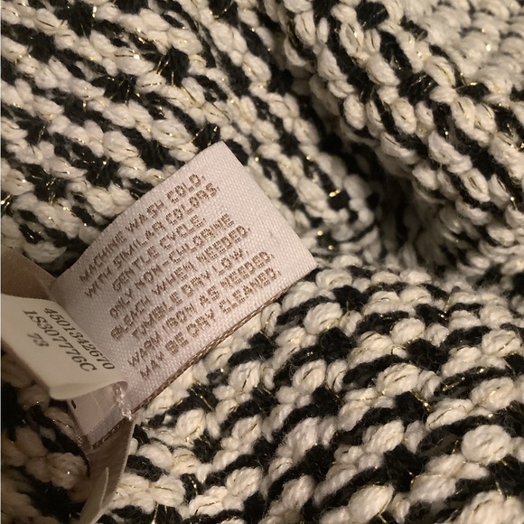 Chico’s women’s 3 gray silver threads shawl collar open front cardigan sweater - Picture 2 of 6